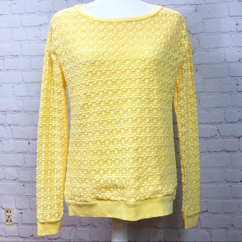 EUC Ruff Hewn Flower Croche Sweat Shirt Top S